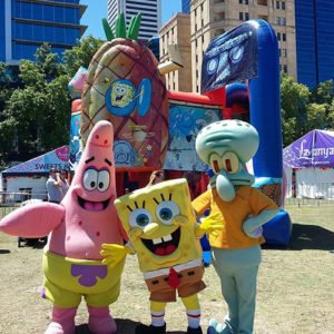 spongebob costume front jumping castle