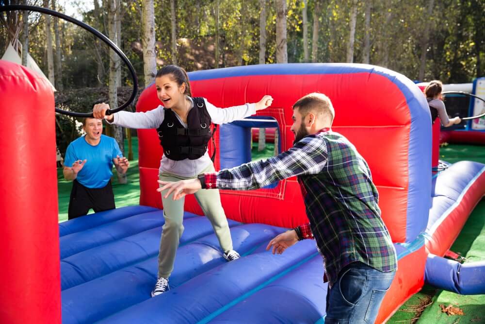 sports themed inflatables - obstacle course