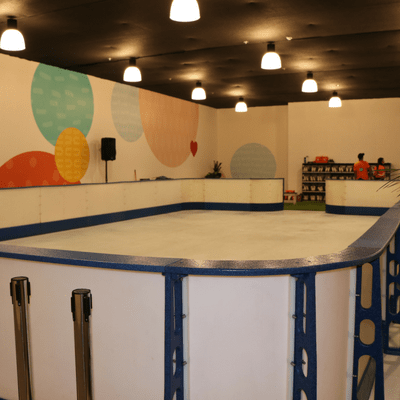 monsterball amusement mobile ice rink for hire perth - shopping centre