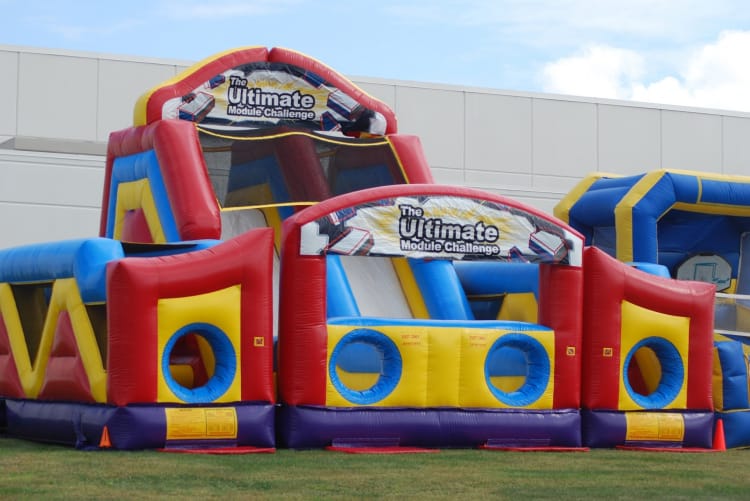 Inflatable Obstacle Course Hire for School Fetes and Sports Club Wind-Ups